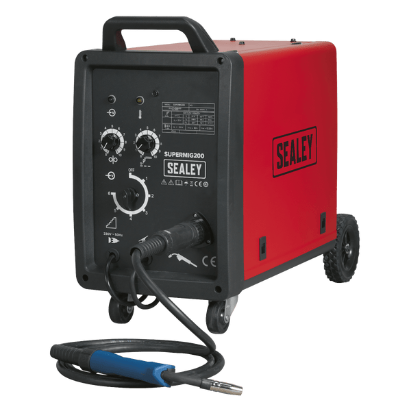 Sealey MIG Welders 200A Professional MIG Welder with Binzel® Euro Torch-SUPERMIG200 5051747681248 SUPERMIG200 - Buy Direct from Spare and Square