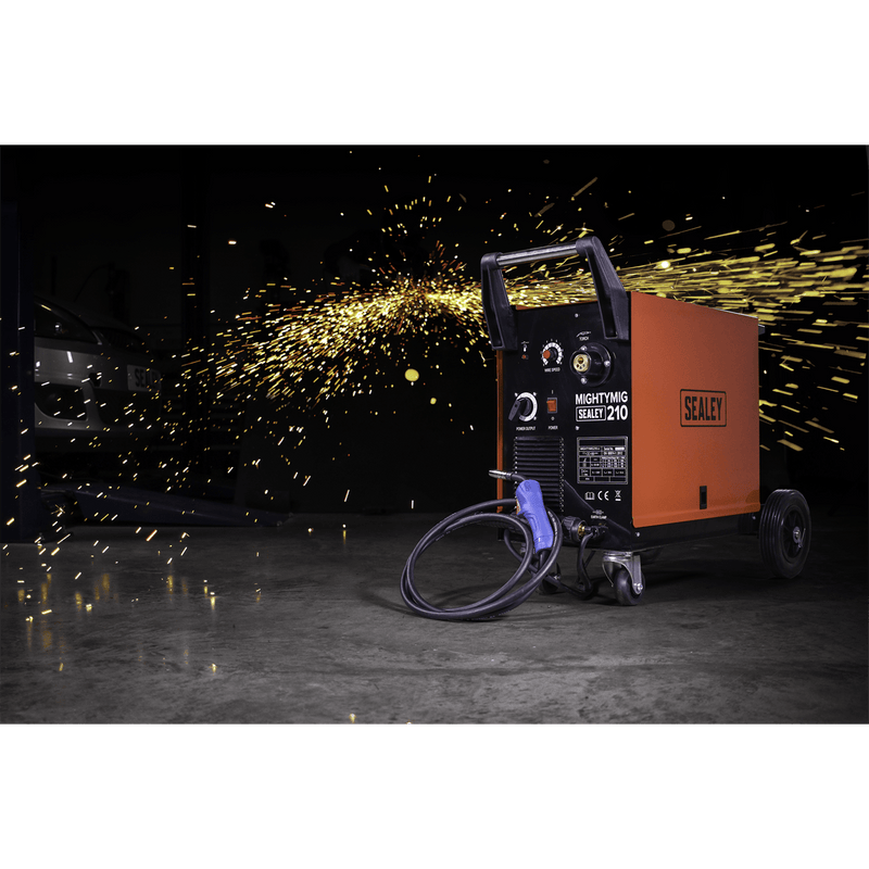 Sealey MIG Welders 210A Professional Gas/No-Gas MIG Welder with Euro Torch-MIGHTYMIG210 5051747432598 MIGHTYMIG210 - Buy Direct from Spare and Square