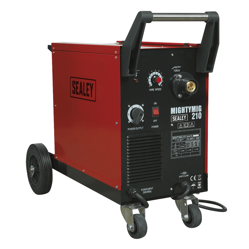Sealey MIG Welders 210A Professional Gas/No-Gas MIG Welder with Euro Torch-MIGHTYMIG210 5051747432598 MIGHTYMIG210 - Buy Direct from Spare and Square