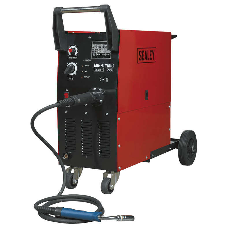 Sealey MIG Welders 250A Professional Gas/No-Gas MIG Welder with Euro Torch-MIGHTYMIG250 5051747523852 MIGHTYMIG250 - Buy Direct from Spare and Square