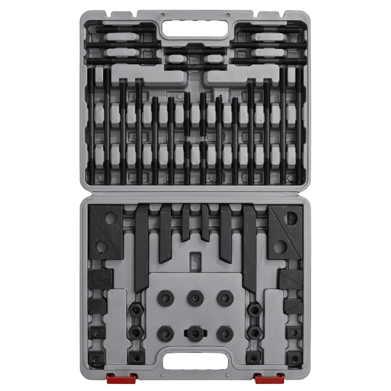 Sealey Milling/Drilling 58pc Clamping Kit-SM25/52T 5054511814262 SM25/52T - Buy Direct from Spare and Square