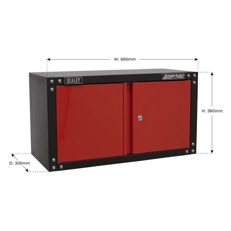 Sealey Modular Storage Systems 665mm Modular 2 Door Wall Cabinet-APMS85 5054511261691 APMS85 - Buy Direct from Spare and Square