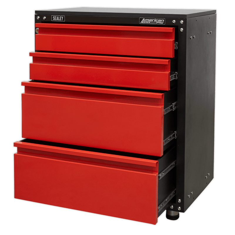 Sealey Modular Storage Systems 665mm Modular 4 Drawer Cabinet with Worktop-APMS84 5054511261714 APMS84 - Buy Direct from Spare and Square