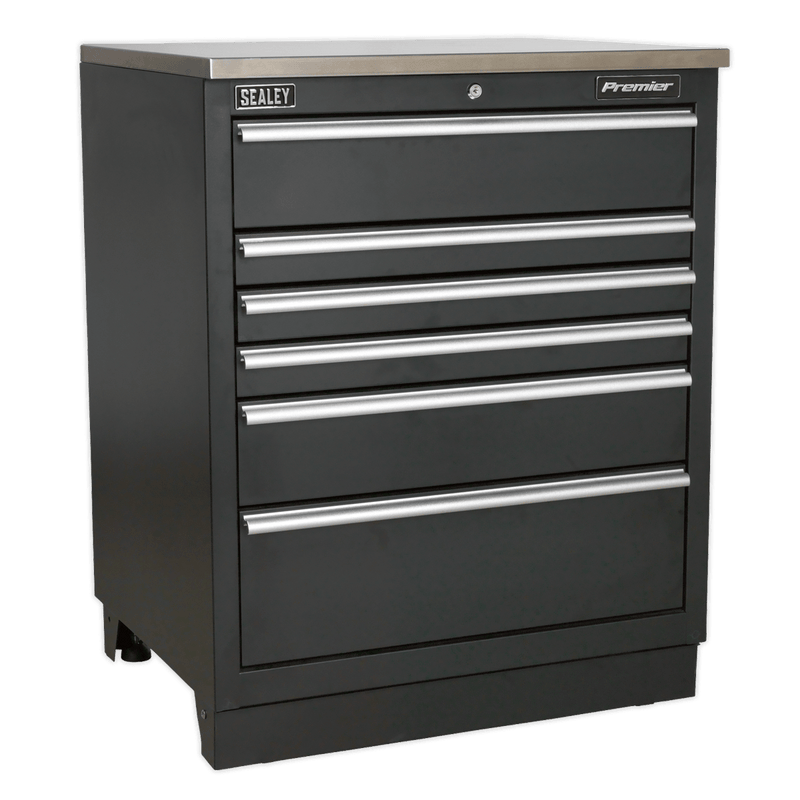 Sealey Modular Storage Systems Premier 1.7m Corner Storage System - Stainless Worktop-APMSCOMBO6SS 5054511232172 APMSCOMBO6SS - Buy Direct from Spare and Square