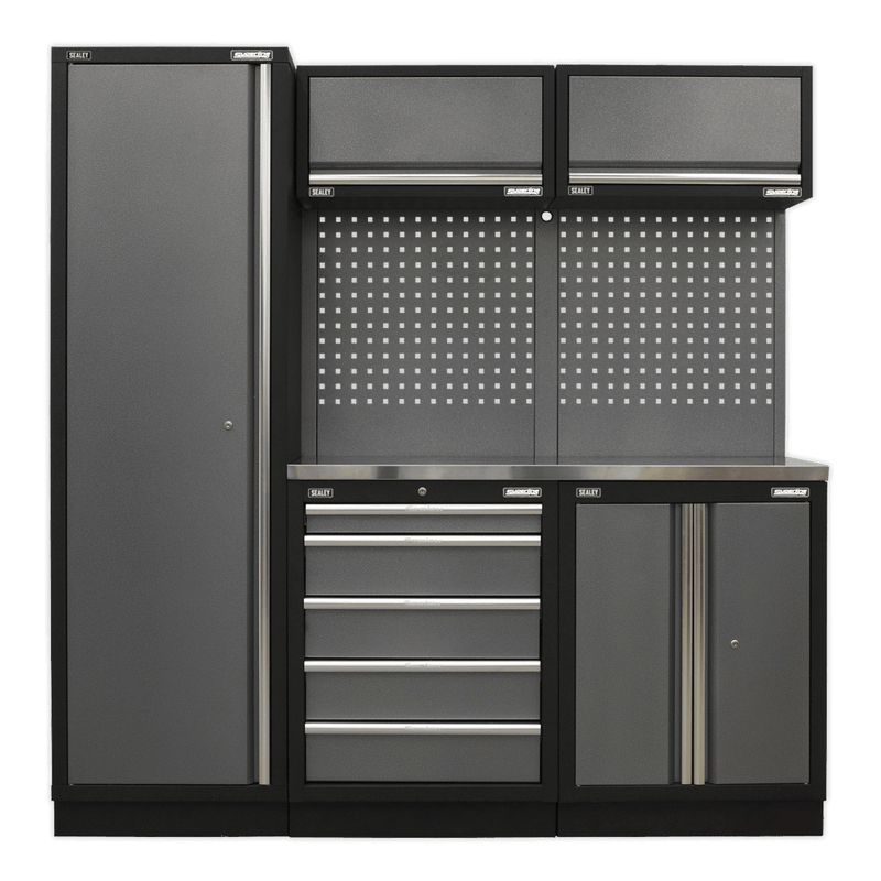 Sealey Modular Storage Systems Superline PRO® 2.0m Storage System - Stainless Worktop-APMSSTACK02SS 5054511124590 APMSSTACK02SS - Buy Direct from Spare and Square