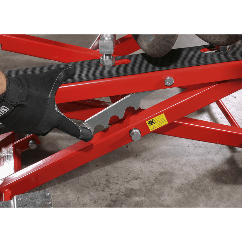 Sealey Motorcycle Lifts & Work Tables 500kg Scissor Motorcycle Lift with Frame Supports-MC4500 5054511086973 MC4500 - Buy Direct from Spare and Square