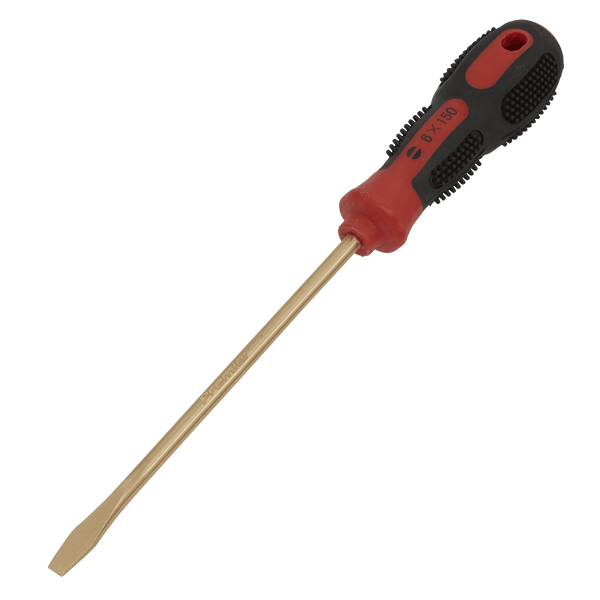 Sealey Non-Sparking Tools 6 x 150mm Slotted Screwdriver - Non-Sparking-NS094 5054511743029 NS094 - Buy Direct from Spare and Square