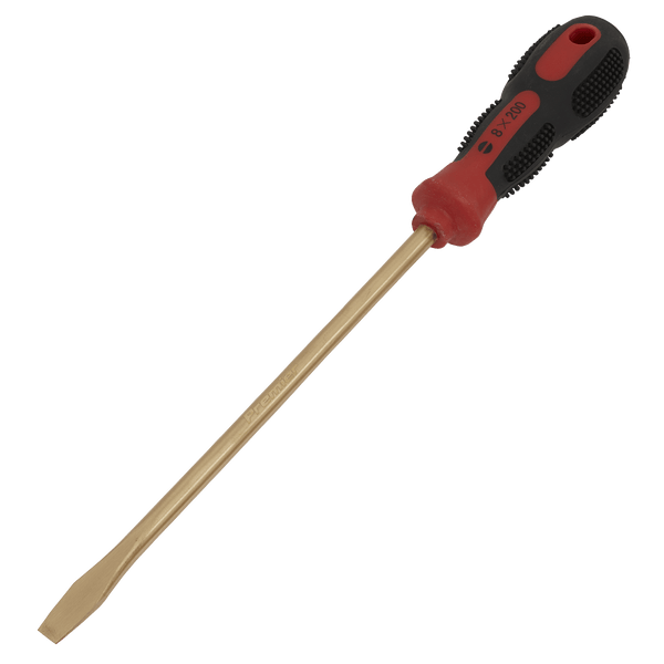 Sealey Non-Sparking Tools 8 x 200mm Slotted Screwdriver - Non-Sparking-NS095 5054511743036 NS095 - Buy Direct from Spare and Square