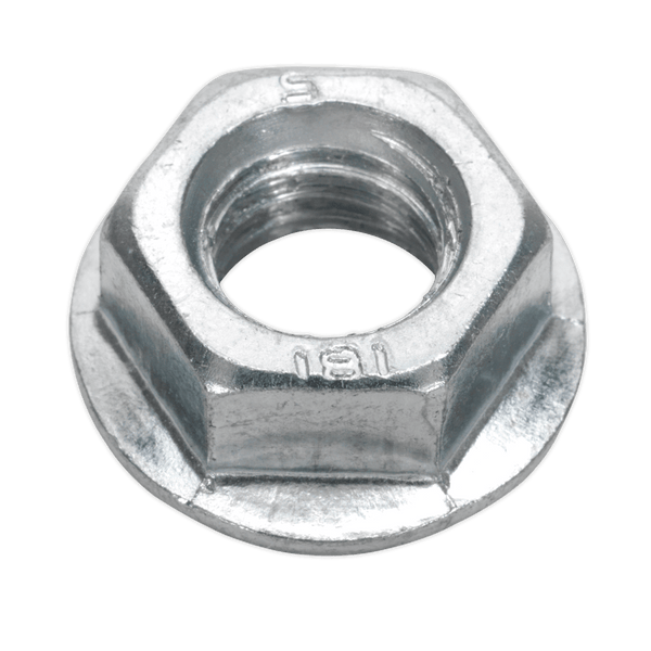 Sealey Nuts & Bolts Zinc Plated Serrated Flange Nut DIN 6923 - M12 - Pack of 50-FN12 5054511037630 FN12 - Buy Direct from Spare and Square
