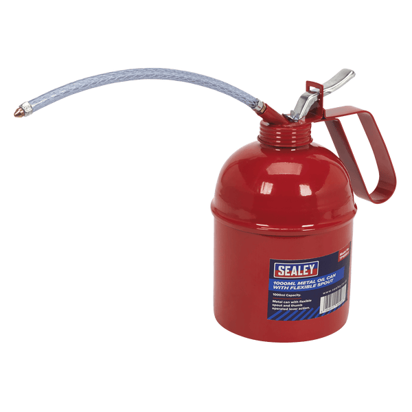Sealey Oil Dispensing 1000ml Metal Oil Can with Flexible Spout-TP1000 5054511405088 TP1000 - Buy Direct from Spare and Square