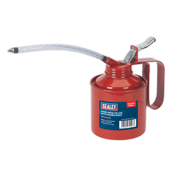 Sealey Oil Dispensing 500ml Metal Oil Can with Flexible Spout-TP05 5024209321037 TP05 - Buy Direct from Spare and Square