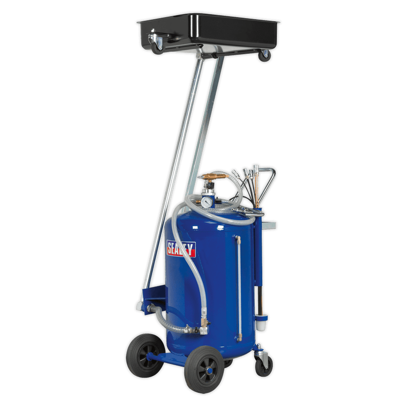 Sealey Oil Drainers 80L Cantilever Air Discharge Mobile Oil Drainer with Probes-AK462DX 5024209287630 AK462DX - Buy Direct from Spare and Square