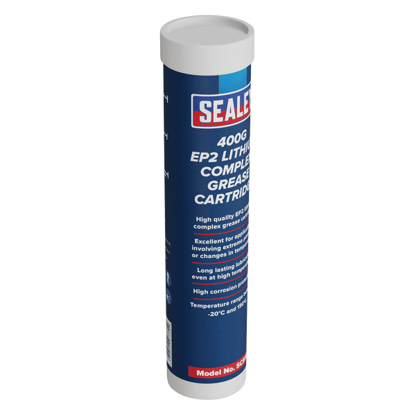 Sealey Oils & Lubricants 400g EP2 Lithium Complex Grease Cartridge-SCS106 5054511073300 SCS106 - Buy Direct from Spare and Square