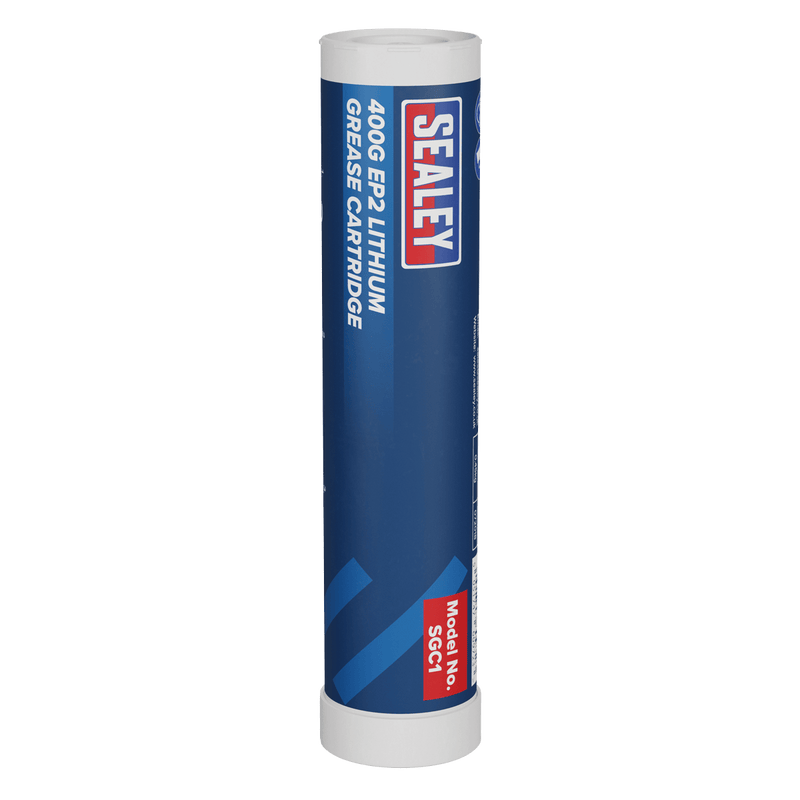 Sealey Oils & Lubricants 400g EP2 Lithium Grease Cartridge-SGC1 5051747609723 SGC1 - Buy Direct from Spare and Square