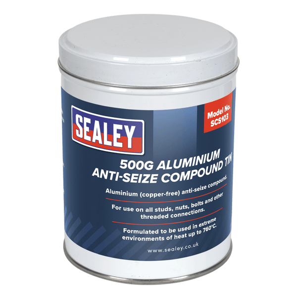Sealey Oils & Lubricants 500g Aluminium Anti-Seize Compound Tin-SCS103 5054511073287 SCS103 - Buy Direct from Spare and Square