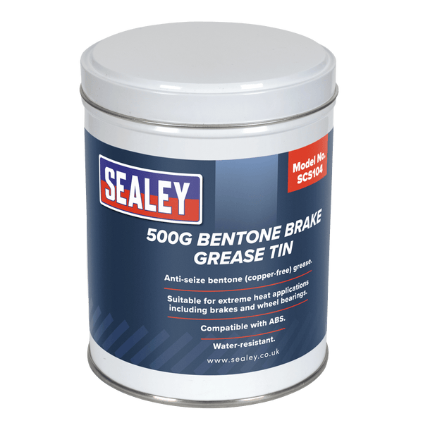 Sealey Oils & Lubricants 500g Bentone Brake Grease Tin-SCS104 5054511073294 SCS104 - Buy Direct from Spare and Square