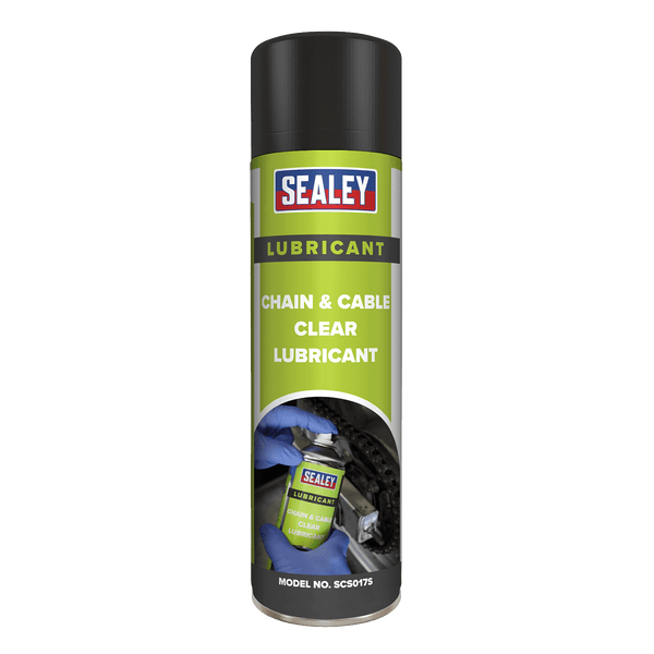 Sealey Oils & Lubricants 500ml Clear Chain & Cable Lubricant-SCS017S 5054511074918 SCS017S - Buy Direct from Spare and Square