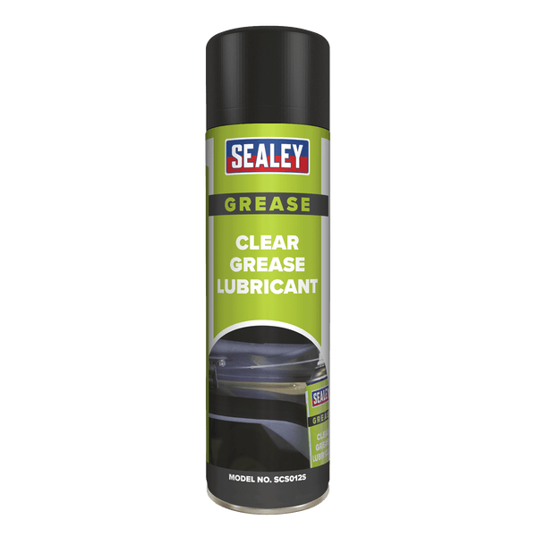 Sealey Oils & Lubricants 500ml Clear Grease Lubricant - Pack of 6-SCS012 5054511062502 SCS012 - Buy Direct from Spare and Square