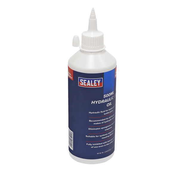 Sealey Oils & Lubricants 500ml Hydraulic Jack Oil-HJO500MLS 5024209652117 HJO500MLS - Buy Direct from Spare and Square