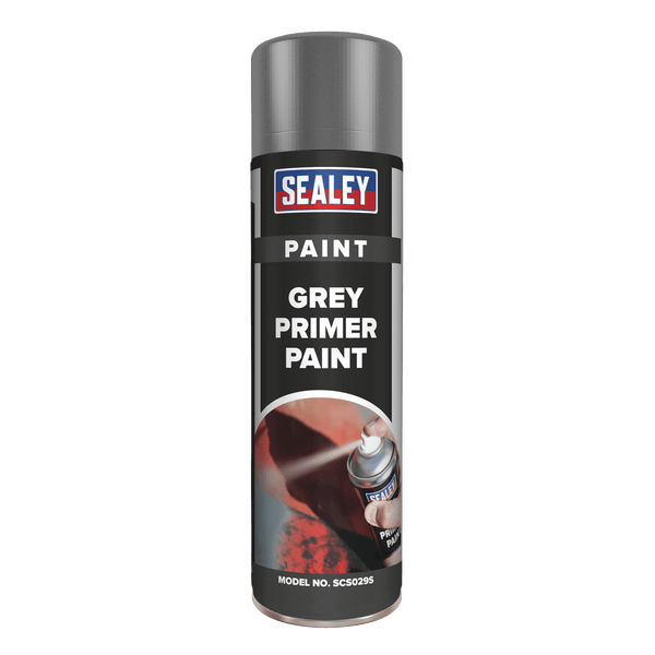 Sealey Paint 500ml Grey Primer Paint-SCS029S 5054511075045 SCS029S - Buy Direct from Spare and Square
