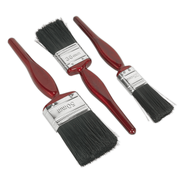 Sealey Paint Brushes 3pc Pure Bristle Paint Brush Set-SPBS3 5054511004861 SPBS3 - Buy Direct from Spare and Square
