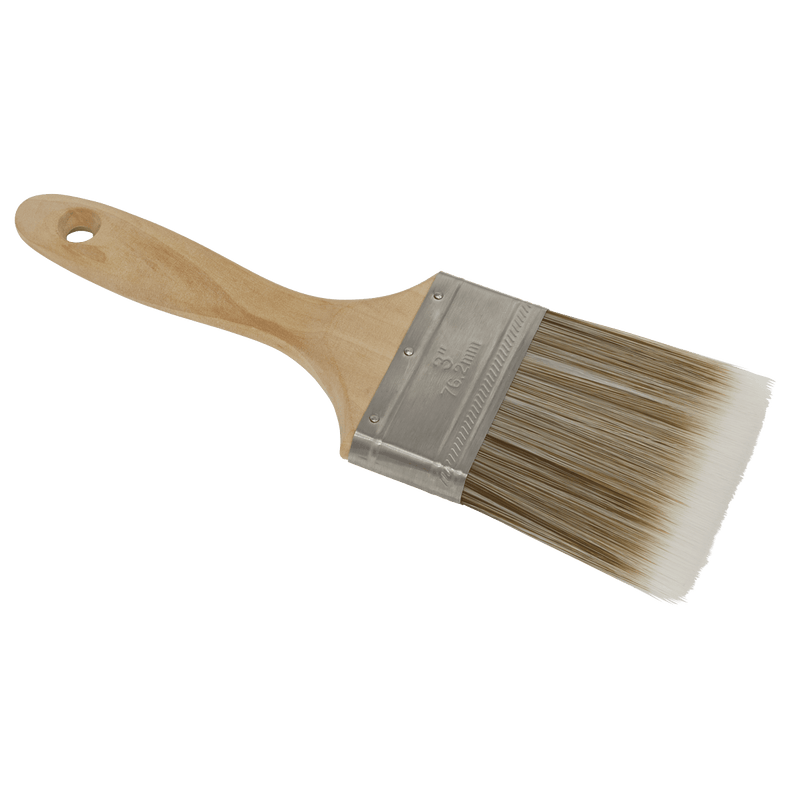 Sealey Paint Brushes 76mm Wooden Handle Paint Brush-SPBS76W 5054630271892 SPBS76W - Buy Direct from Spare and Square