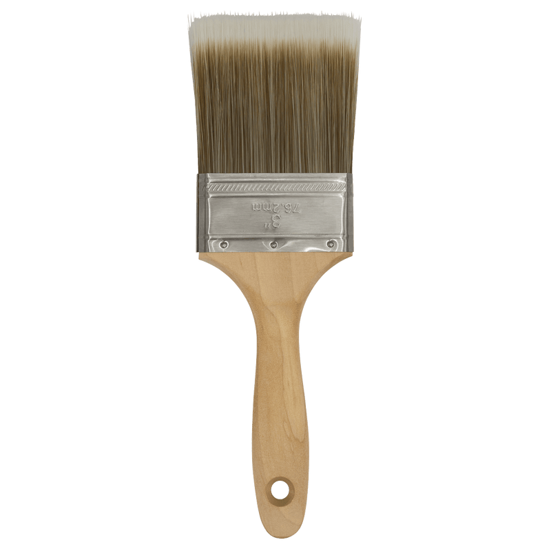 Sealey Paint Brushes 76mm Wooden Handle Paint Brush-SPBS76W 5054630271892 SPBS76W - Buy Direct from Spare and Square
