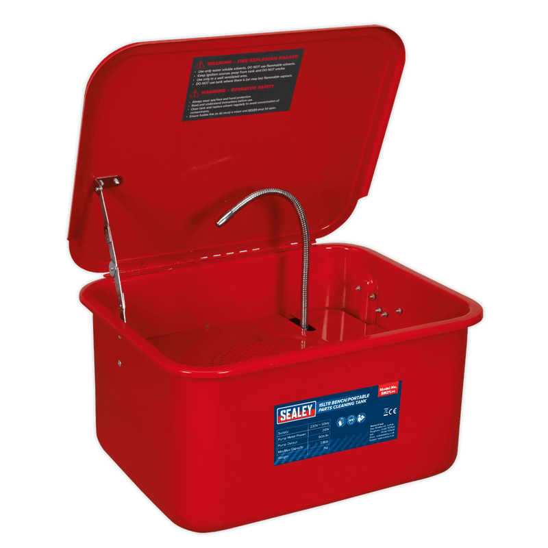 Sealey Parts Cleaning Tanks 15L Bench/Portable Parts Cleaning Tank-SM21 5024209187367 SM21 - Buy Direct from Spare and Square