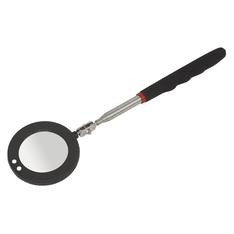 Sealey Pick-Up & Inspection Ø75mm Telescopic Inspection Mirror with LED Light-S0947 5054511949148 S0947 - Buy Direct from Spare and Square
