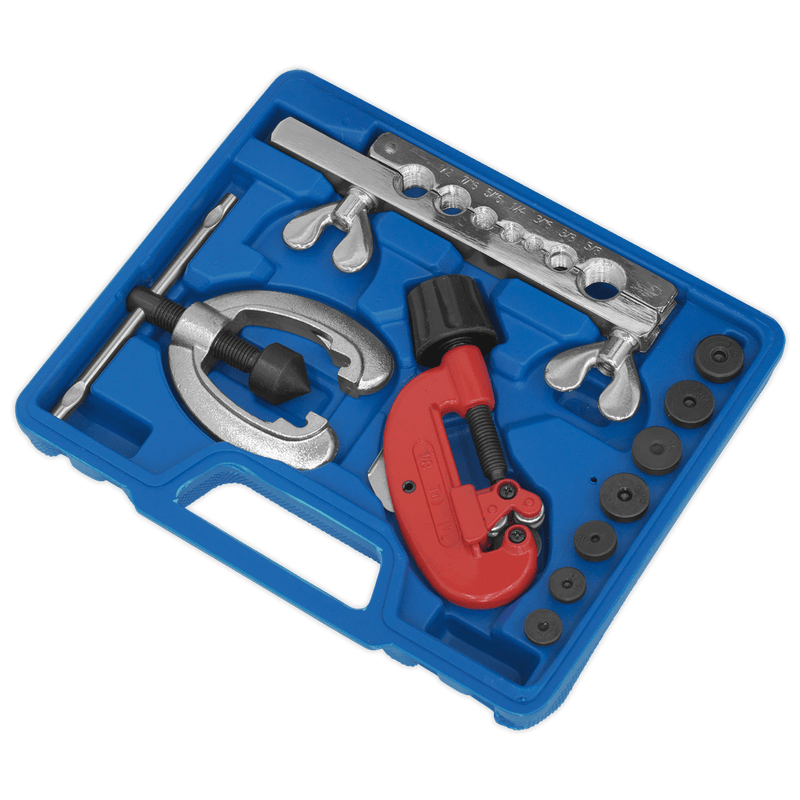 Sealey Pipe Tools 10pc Pipe Flaring & Cutting Kit-AK506 5024209231879 AK506 - Buy Direct from Spare and Square
