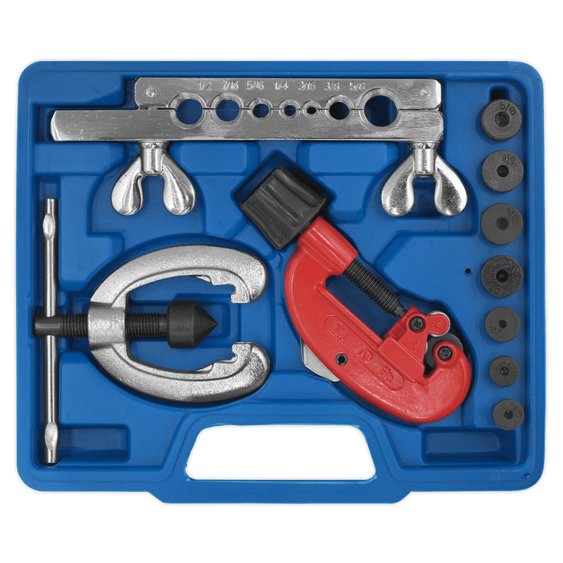 Sealey Pipe Tools 10pc Pipe Flaring & Cutting Kit-AK506 5024209231879 AK506 - Buy Direct from Spare and Square