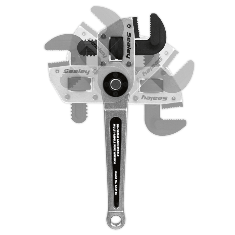 Sealey Pipe Tools Ø9-38mm Adjustable Multi-Angle Pipe Wrench-AK5115 5051747921511 AK5115 - Buy Direct from Spare and Square