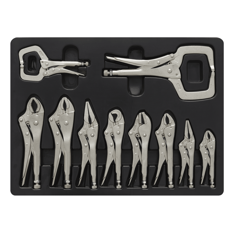 Sealey Pliers 10pc Locking Pliers Set-AK6800 5054511860641 AK6800 - Buy Direct from Spare and Square