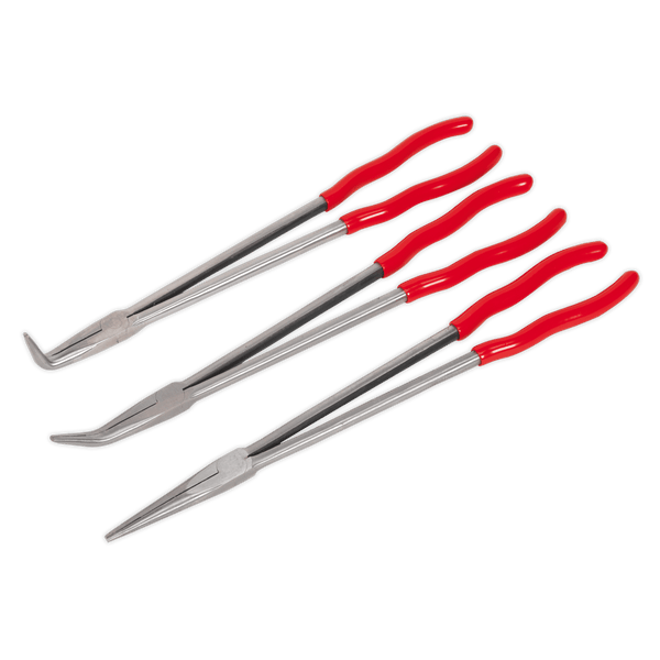 Sealey Pliers 3pc 400mm Extra-Long Needle Nose Pliers Set-AK8576 5051747997295 AK8576 - Buy Direct from Spare and Square