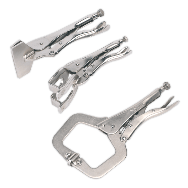 Sealey Pliers 3pc 'C' Clamp & Welding Clamp Set-AK67 5024209100786 AK67 - Buy Direct from Spare and Square