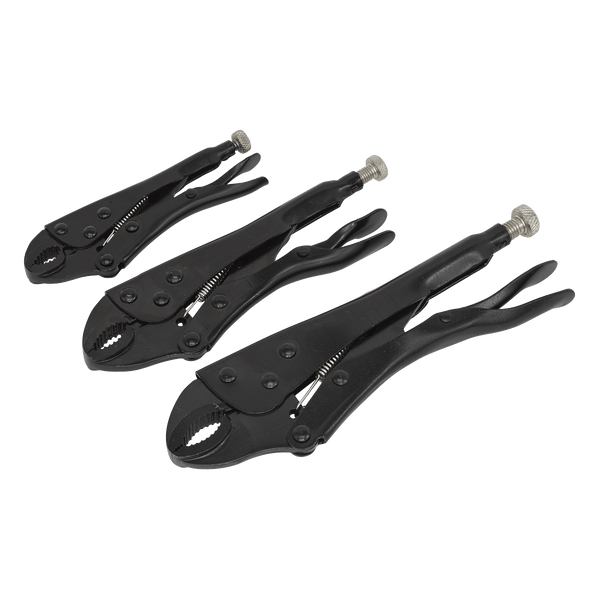 Sealey Pliers 3pc Locking Pliers Set-AK668 5054511534535 AK668 - Buy Direct from Spare and Square