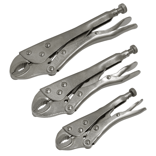 Sealey Pliers 3pc Locking Pliers Set-S0463 5054511534627 S0463 - Buy Direct from Spare and Square