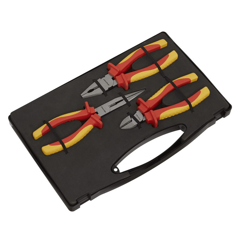 Sealey Pliers 3pc Pliers Set - VDE Approved-AK83452 5024209728584 AK83452 - Buy Direct from Spare and Square
