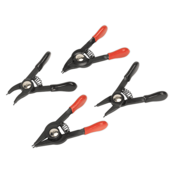 Sealey Pliers 4pc 10-22mm Mini Circlip Pliers Set-AK8449 5024209675857 AK8449 - Buy Direct from Spare and Square