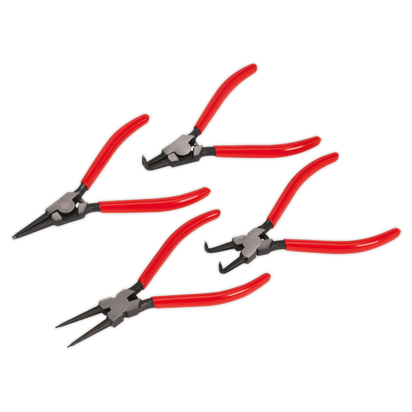 Sealey Pliers 4pc 180mm Circlip Pliers Set-AK8454 5051747859647 AK8454 - Buy Direct from Spare and Square