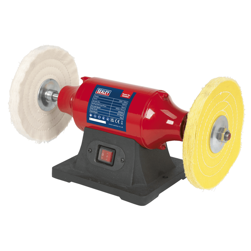 Sealey Polishers Ø200mm Bench Mounting Buffer Polisher 550W/230V-BB2002 5051747967014 BB2002 - Buy Direct from Spare and Square