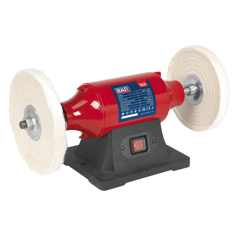Sealey Polishers Ø200mm Bench Mounting Buffer Polisher 550W/230V-BB2002 5051747967014 BB2002 - Buy Direct from Spare and Square