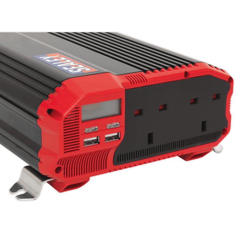 Sealey Power Inverter Modified Sine Wave 1500W 12V DC - 230V ~ 50Hz 5051747729278 PI1500 - Buy Direct from Spare and Square
