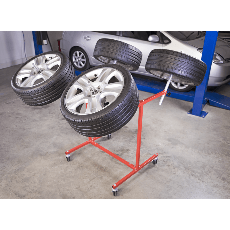 Sealey Preparation Alloy Wheel Painting/Repair Stand - 4 Wheel Capacity-MK71 5054511706123 MK71 - Buy Direct from Spare and Square