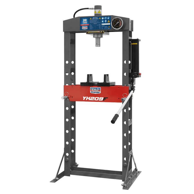 Sealey Presses 20 Tonne Premier Heavy-Duty Floor Type Hydraulic Press-YK209F 5054511717518 YK209F - Buy Direct from Spare and Square