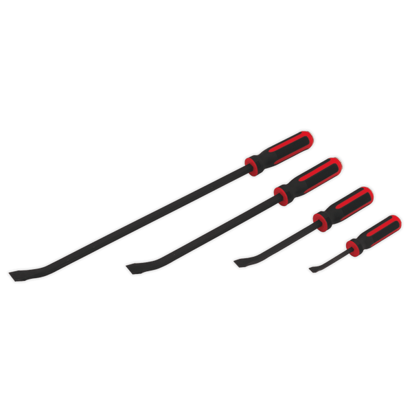 Sealey Pry Bars, Heel Bars 4pc Heavy-Duty Pry Bar Set with Hammer Cap-AK9105 5024209711319 AK9105 - Buy Direct from Spare and Square