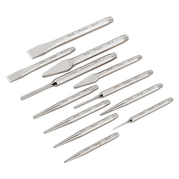 Sealey Punches & Chisels 12pc Punch & Chisel Set-AK9129 5024209325974 AK9129 - Buy Direct from Spare and Square
