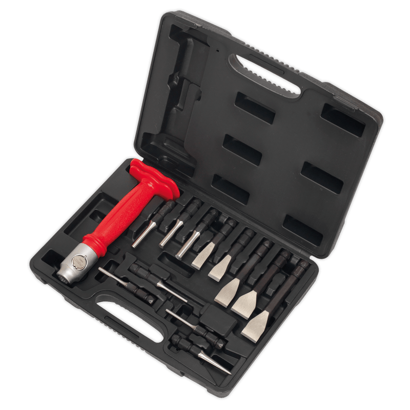 Sealey Punches & Chisels 13pc Interchangeable Punch & Chisel Set-AK9215 5054511026702 AK9215 - Buy Direct from Spare and Square