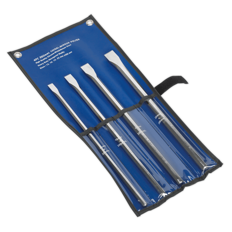 Sealey Punches & Chisels 4pc Extra-Long Chisel Set-AK9148 5051747889552 AK9148 - Buy Direct from Spare and Square