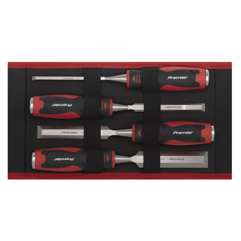 Sealey Punches & Chisels 4pc Hammer-Thru Wood Chisel Set-AK9239 5054511972412 AK9239 - Buy Direct from Spare and Square